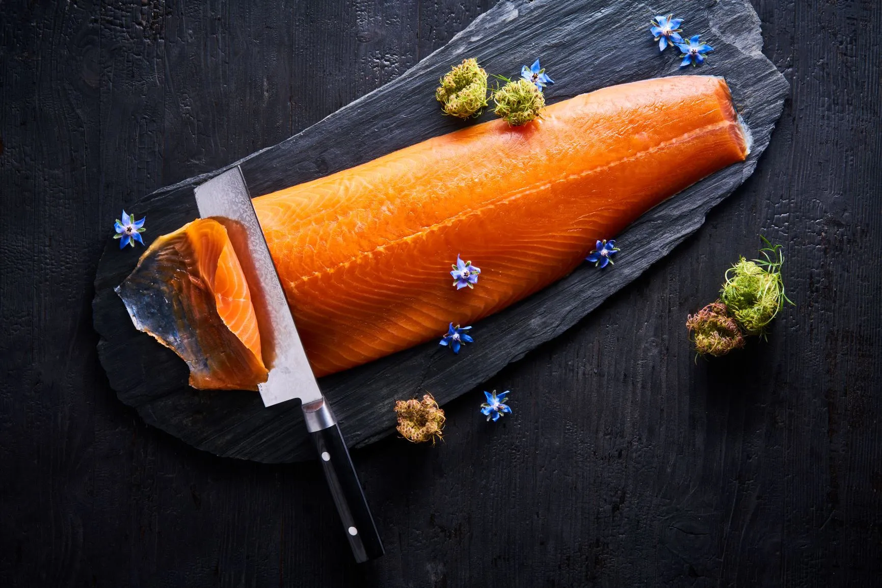 Filet entier de saumon fumé